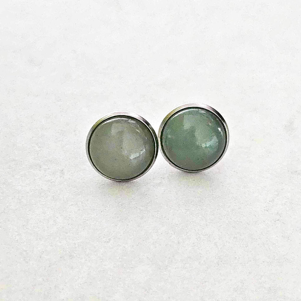 Crystal Cabochon Earrings