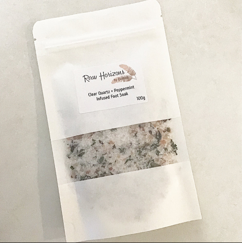 Clear Quartz + Peppermint Foot Soak Salts