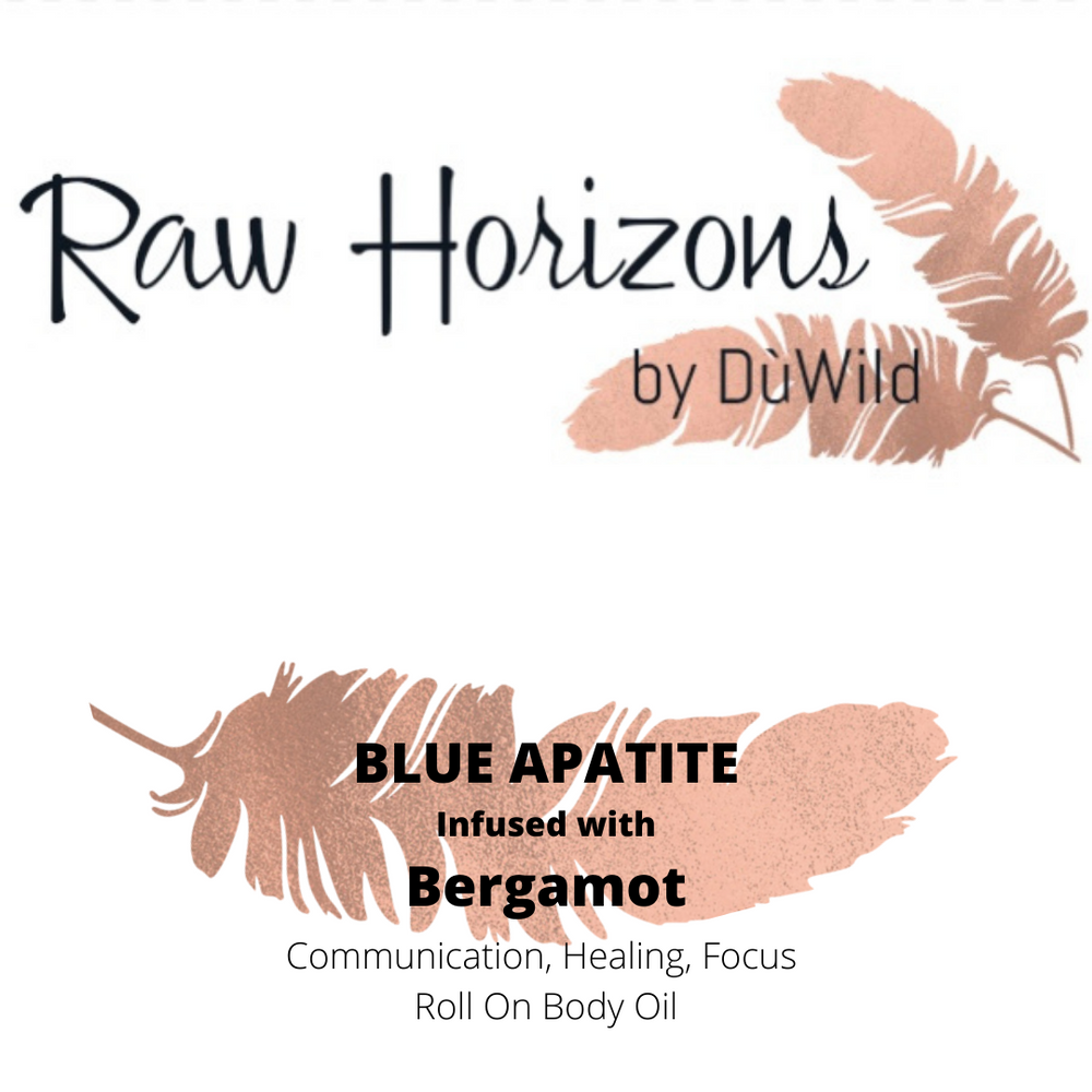 Blue Apatite + Bergamot Infused Roll On Body Oil