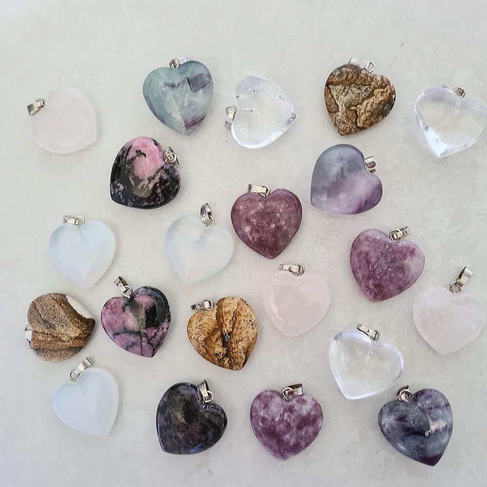 Crystal Heart Pendants