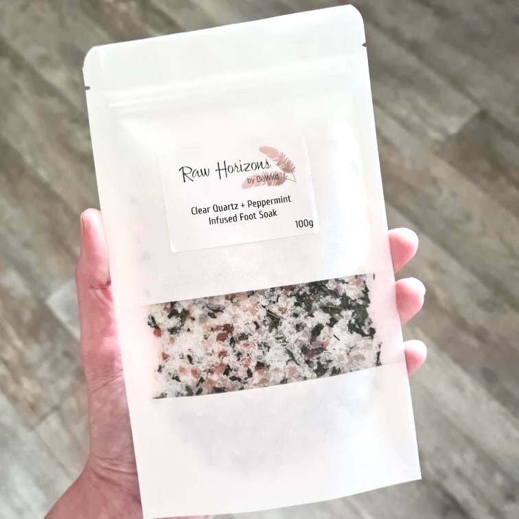 Clear Quartz + Peppermint Foot Soak Salts