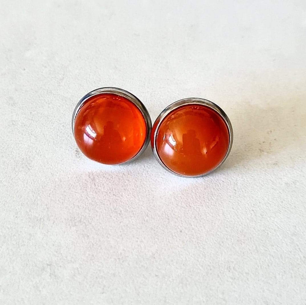 Crystal Cabochon Earrings