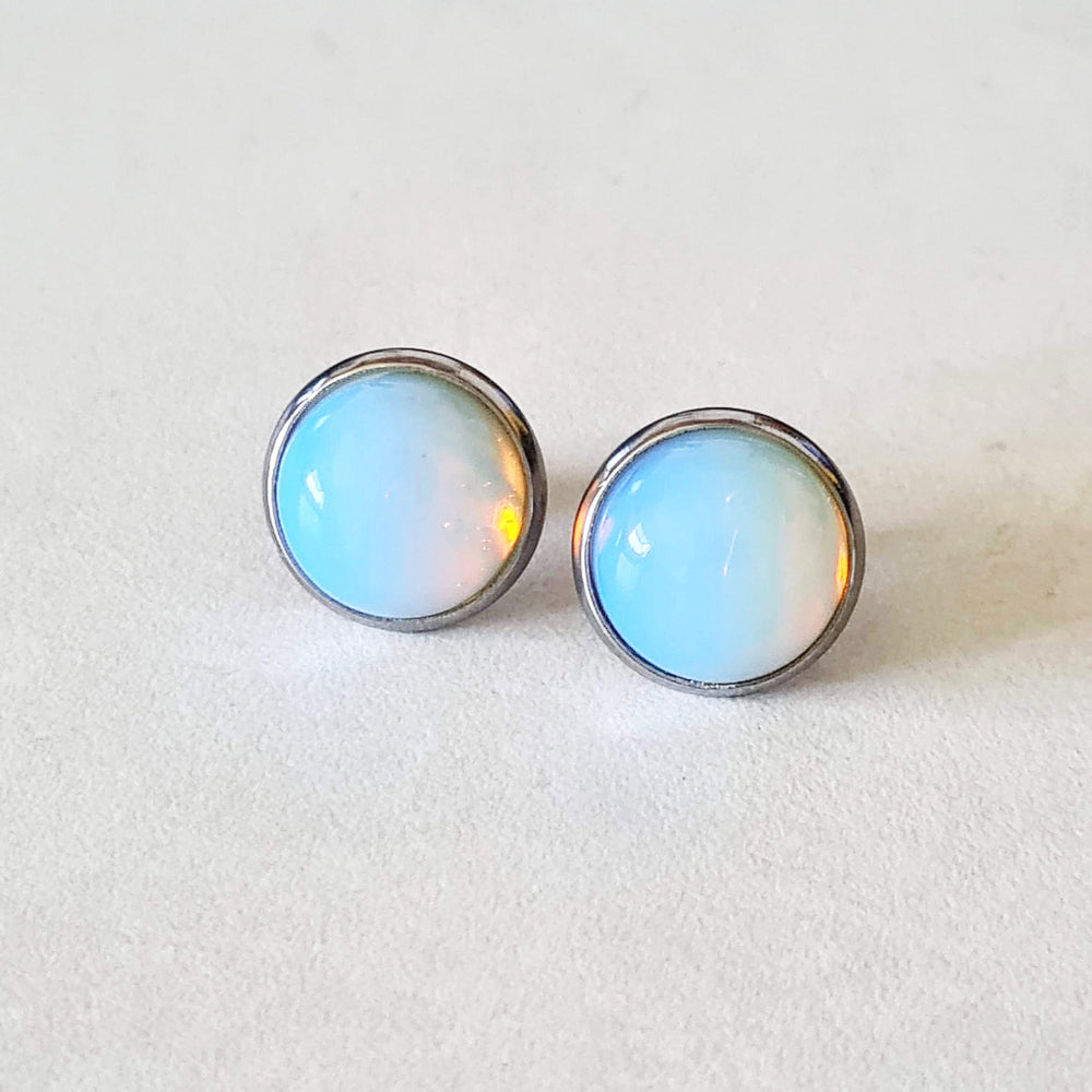 Crystal Cabochon Earrings