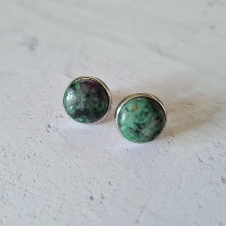 Crystal Cabochon Earrings