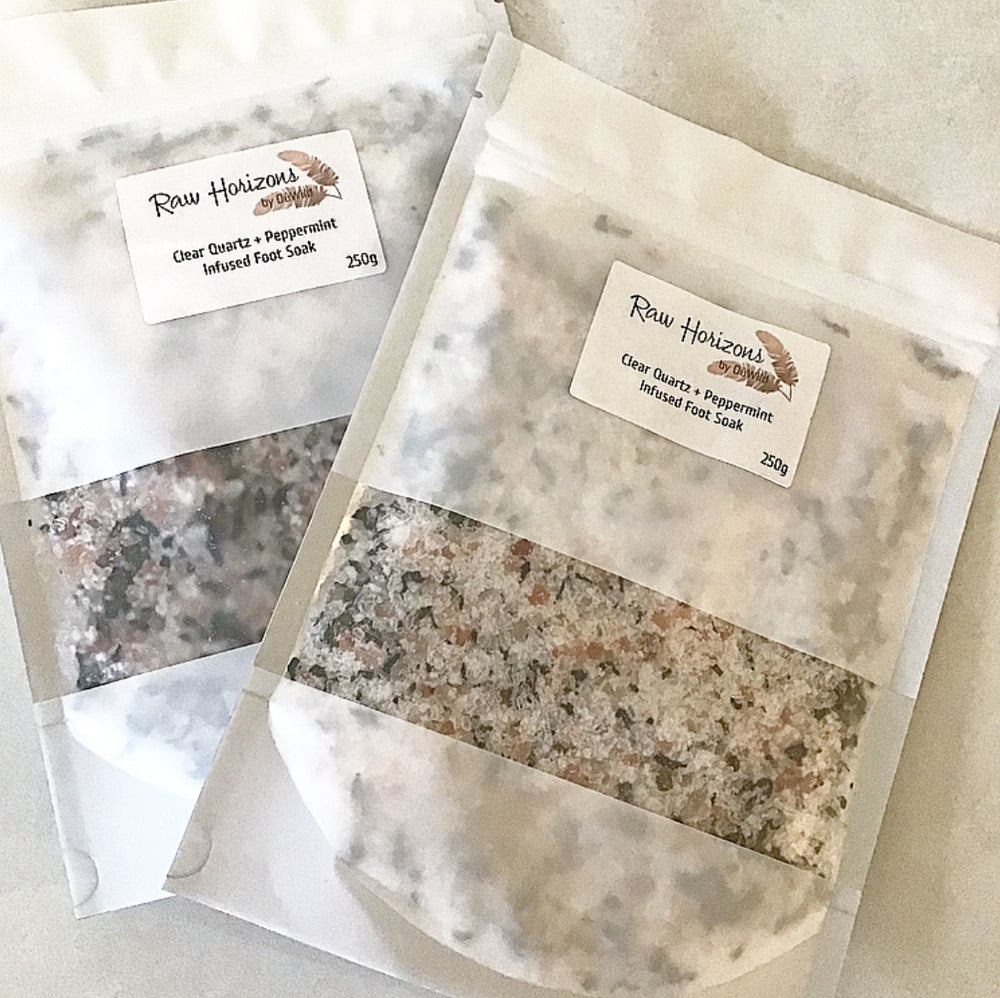 Clear Quartz + Peppermint Foot Soak Salts