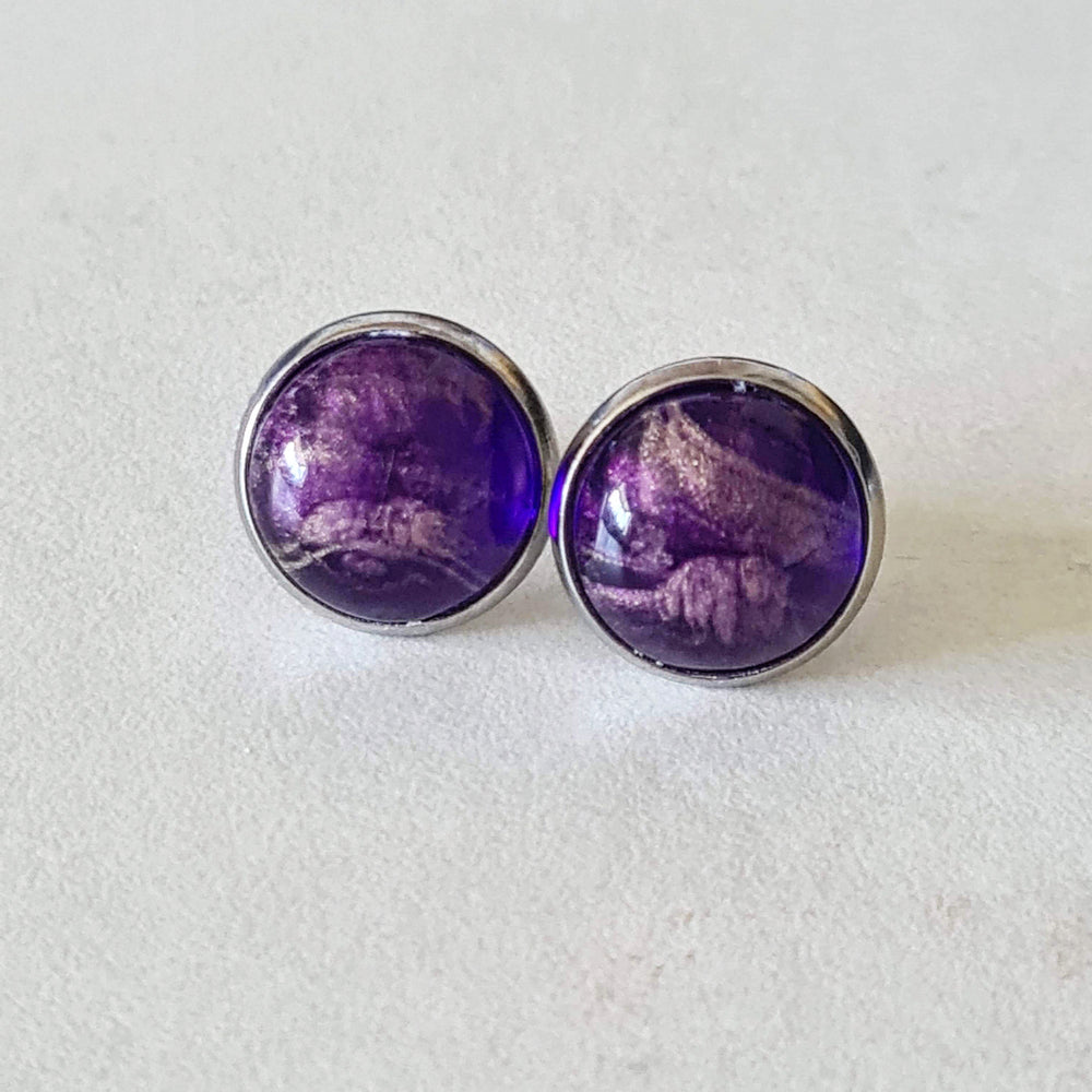 Crystal Cabochon Earrings