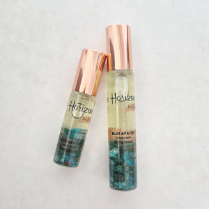 Blue Apatite + Bergamot Infused Roll On Body Oil