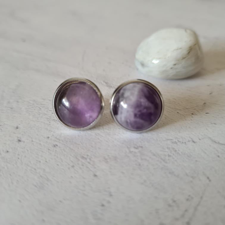 Crystal Cabochon Earrings